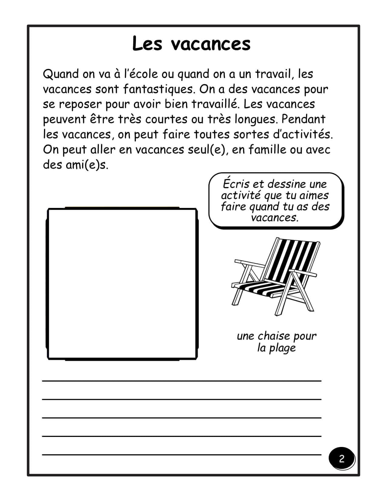 PDF - Les vacances - (3e/4e) - "HYBRIDE" – Image 2