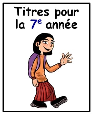 Titres : 7e année
