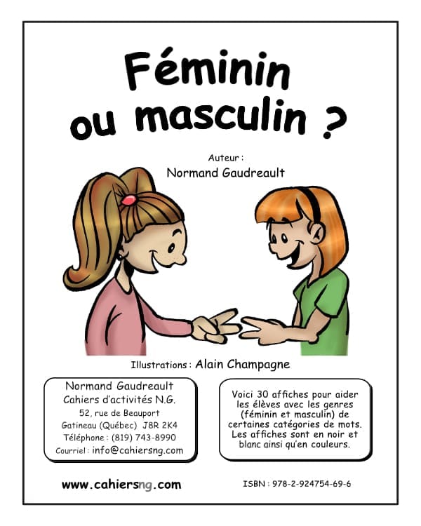 Féminin ou masculin ? - PDF - (5e/6e) - NOUVEAUTÉ !!