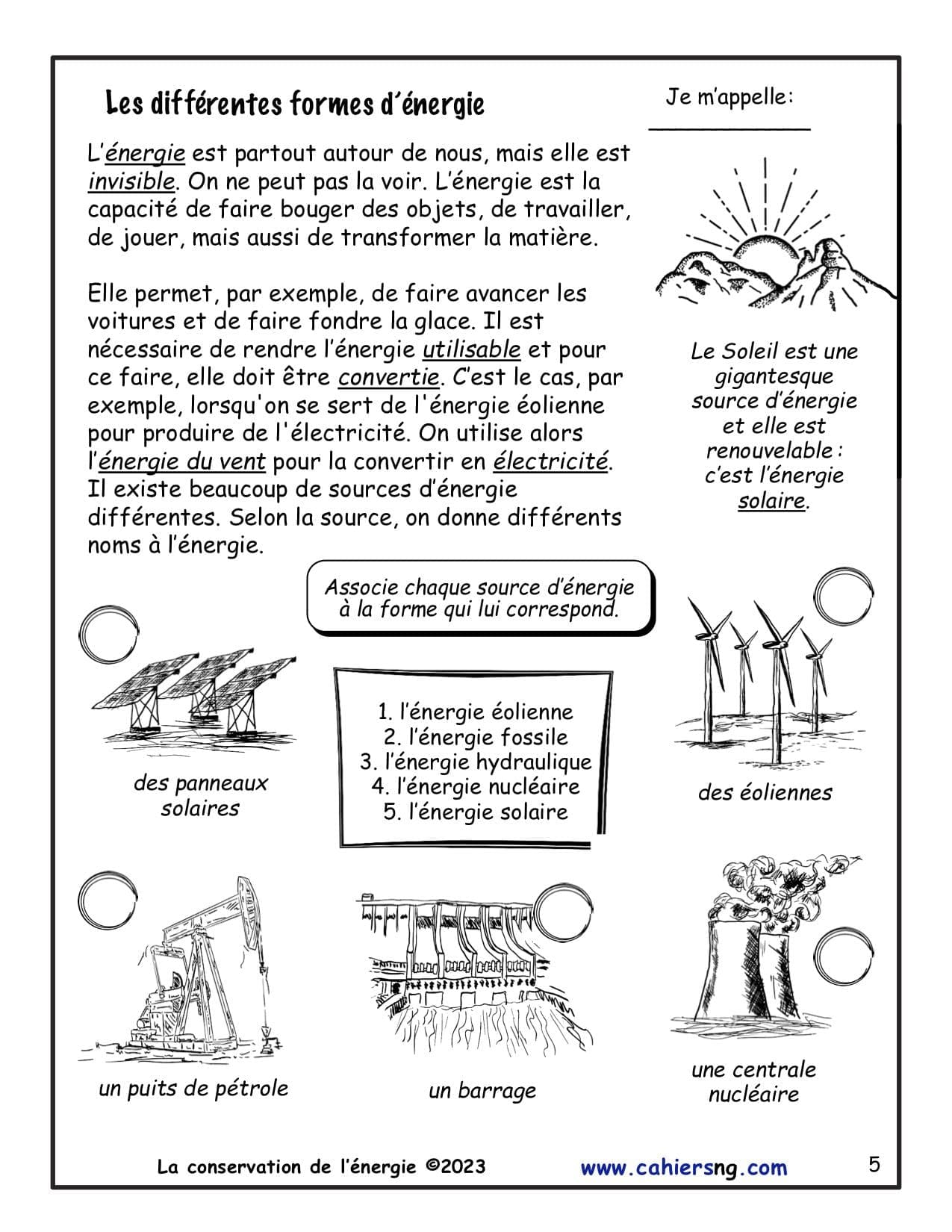La conservation de l'énergie (5e) - Nouvelle série ! – Image 3