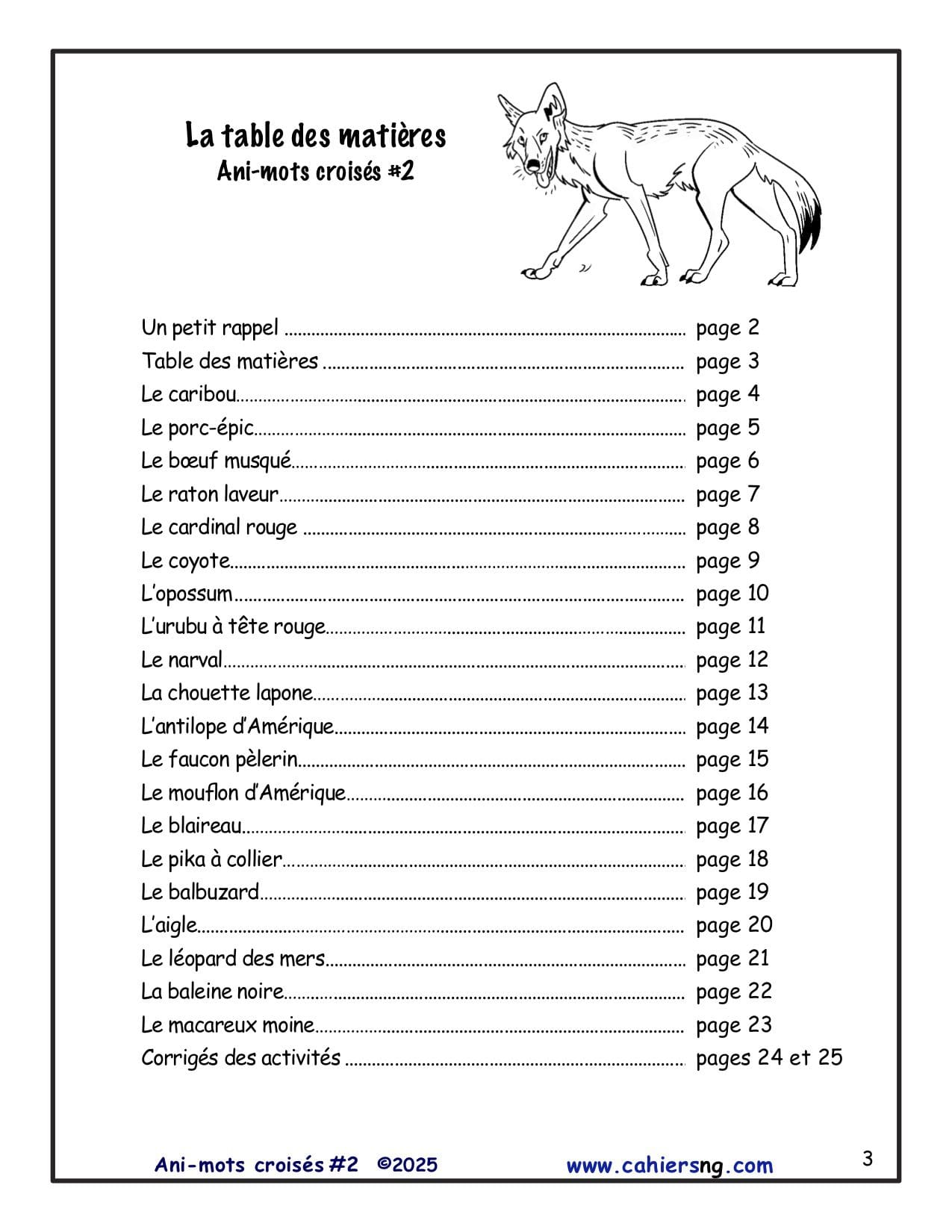 Ani-mots croisés - Volume #2 - 3e/4e années - NOUVEAUTÉ !! – Image 2