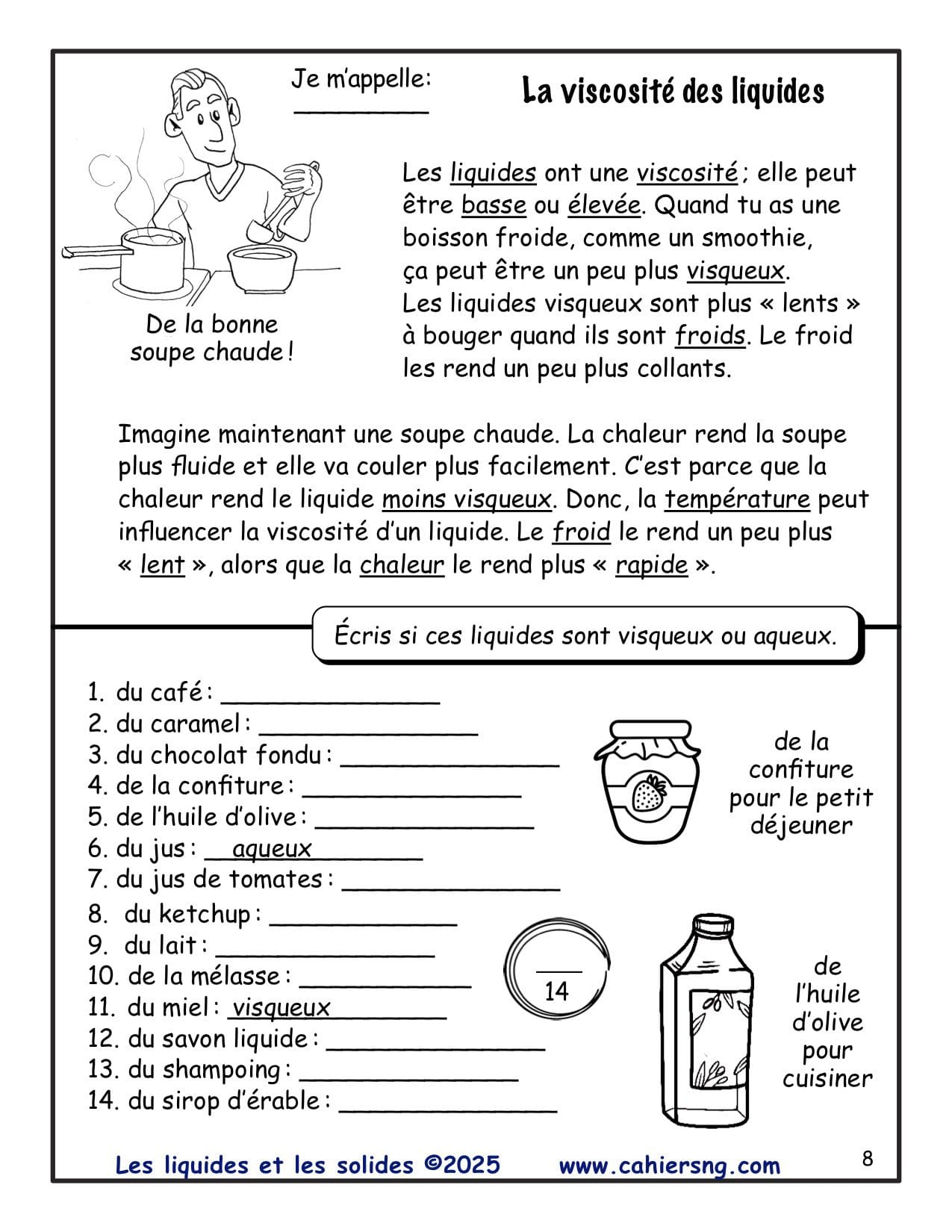 Les liquides et les solides (2e/3e) - Nouvelle série ! - NOUVEAUTÉ ! – Image 4