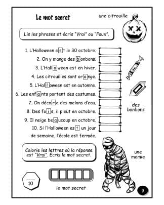 L'Halloween - (3e/4e) - Mot secret