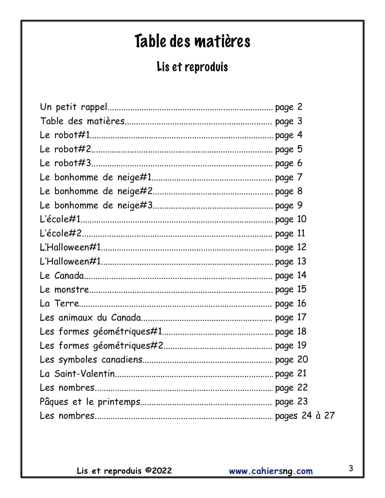 Lis et reproduis - PDF - (4e/5e) - REFAIT! – Image 2