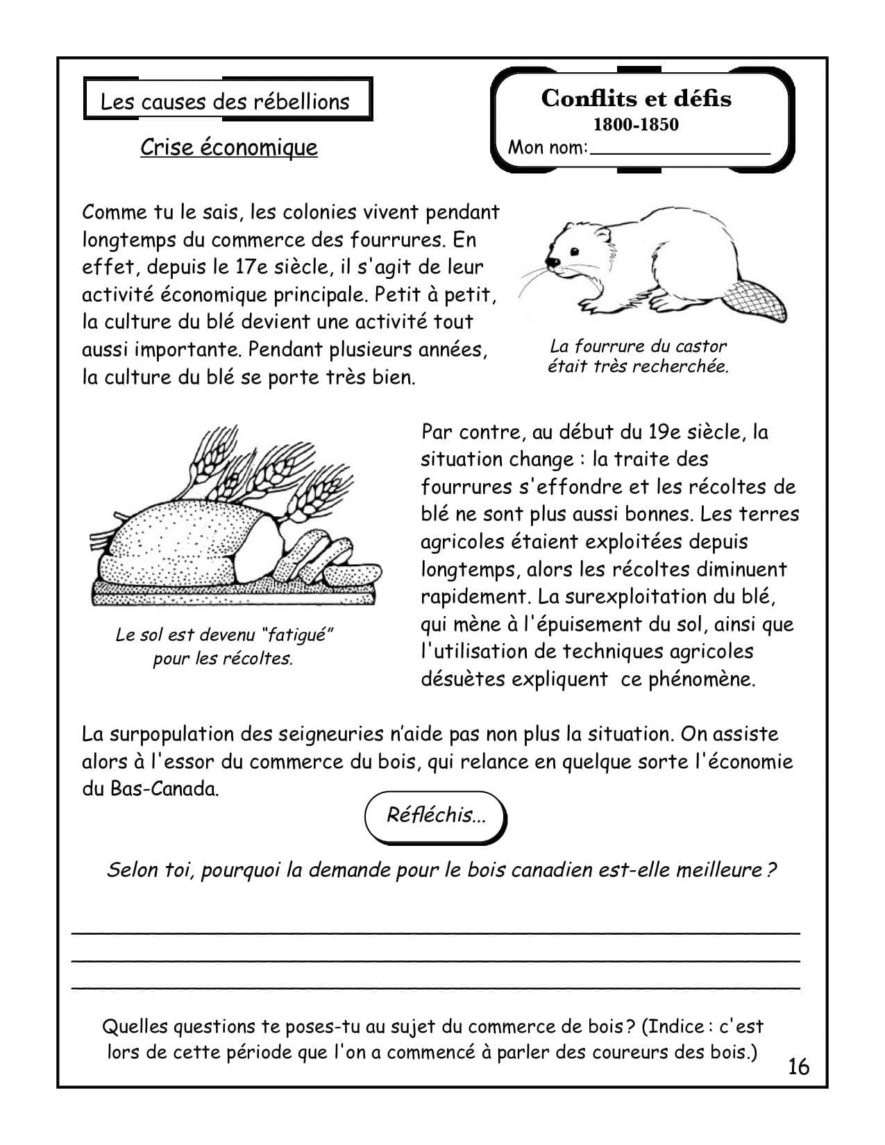 Conflits et défis (7e) - Crise économique