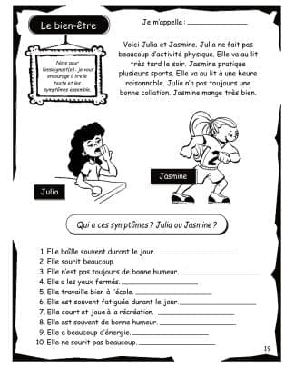 Carnet de santé (1re année) - Le bien-être