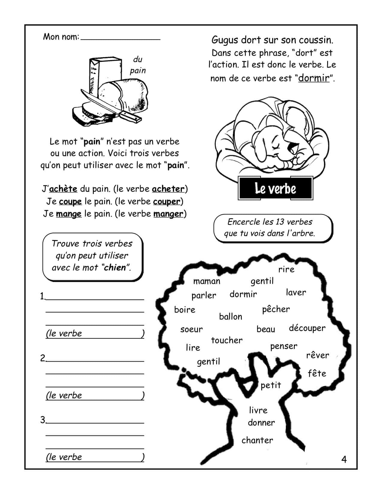 C'est quoi un verbe ? (le présent) - (4e/5e) – Image 3