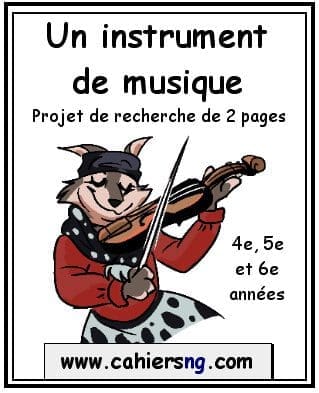 Projet sur un instrument - PDF - 4e, 5e, 6e années