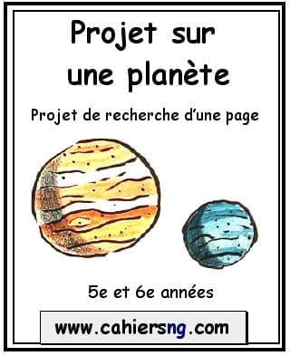 Une planète du système solaire - PDF - 5e, 6e