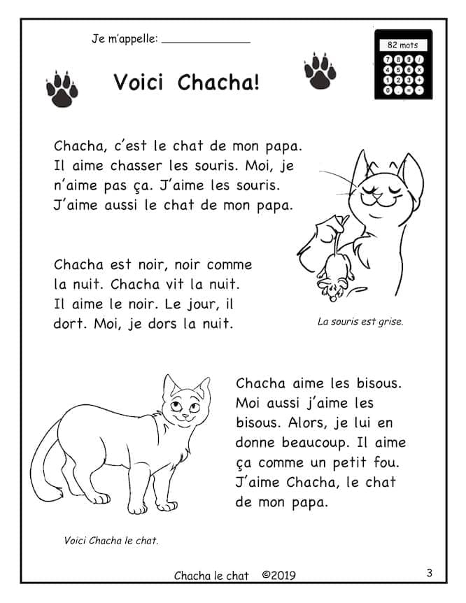 Chacha le chat (1re/2e) - Voici Chacha !