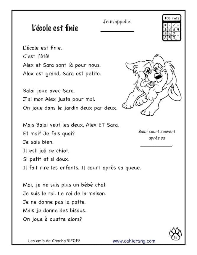 Chacha et ses amis (2e/3e) - L'école est finie !
