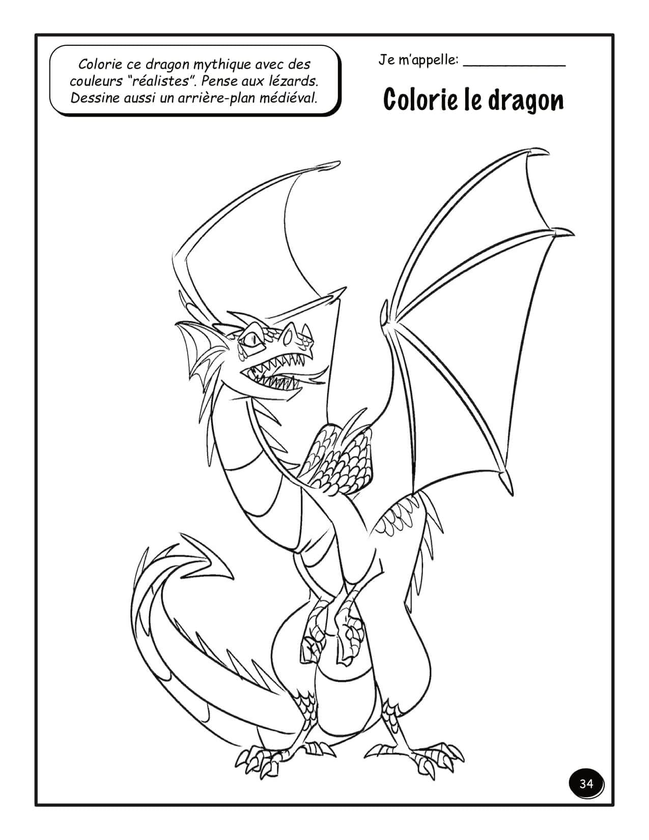 Le Moyen Âge - version allégée (4e/5e) - Le dragon
