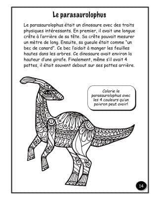 Les dinosaures - (4e) - Le parasaurolophus