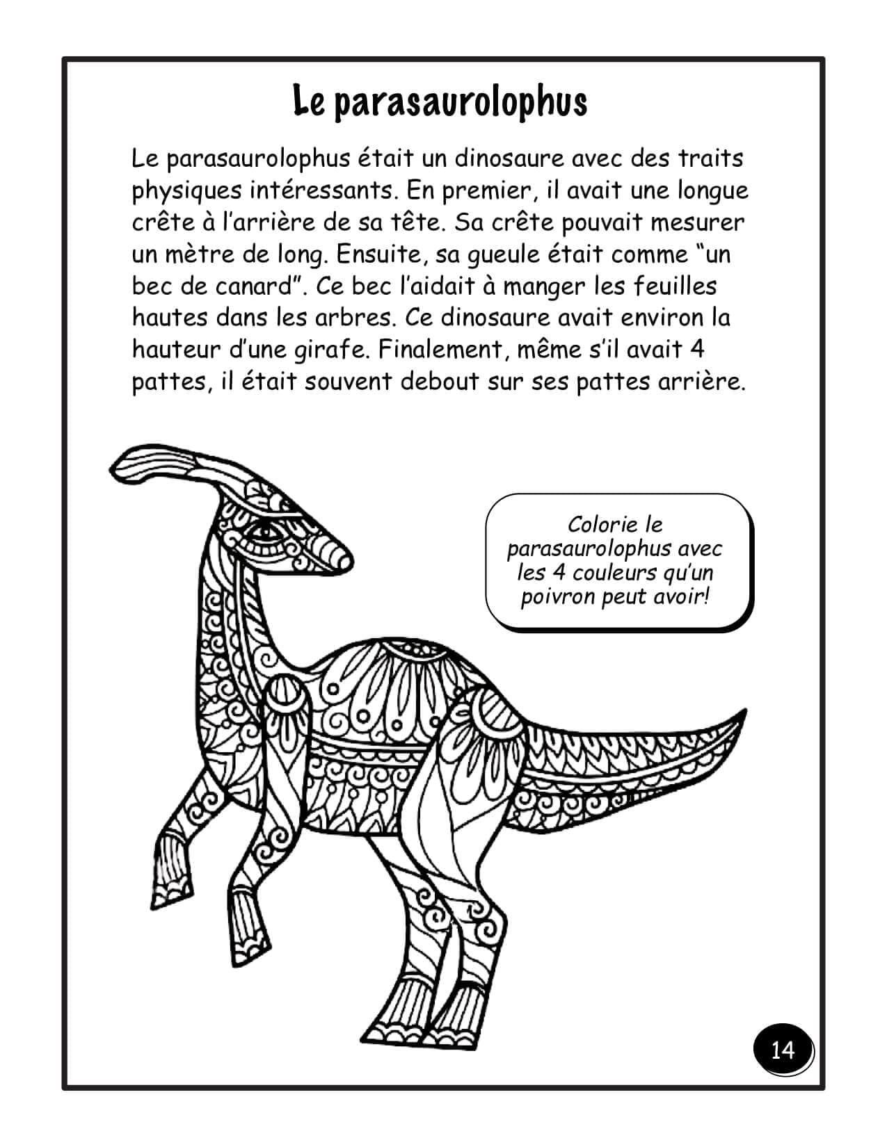 Les dinosaures - (4e) - Le parasaurolophus