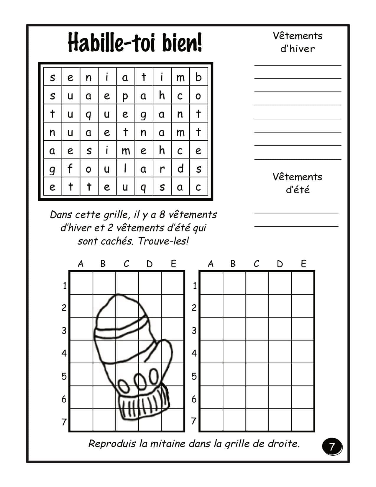 PDF - C'est l'hiver! - 4e année - "HYBRIDE" – Image 2