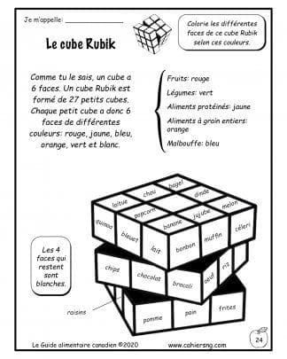 Le Guide alimentaire canadien (2e/3e) - Le cube Rubik