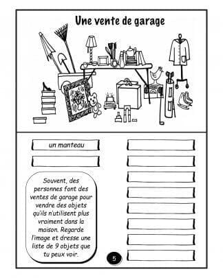 Les maisons (3e/4e) - Une vente de garage