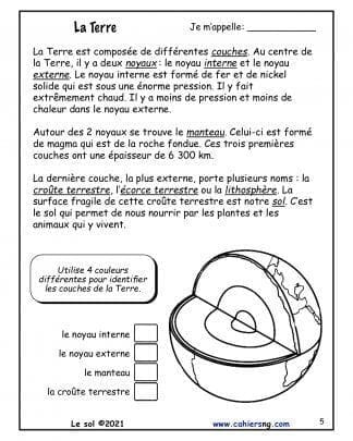 Le sol - Nouvelle série (3e/4e) - Couches de la Terre