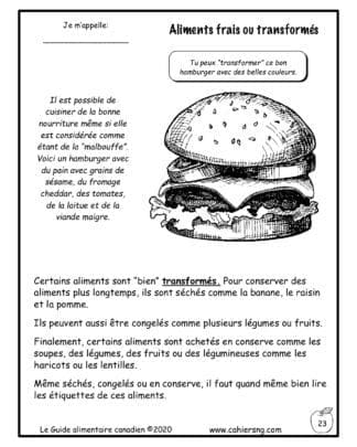 Le guide alimentaire (2e/3e) - Aliments frais