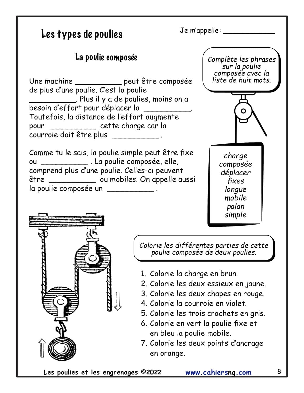 Les poulies et les engrenages - (4e/5e) - La poulie suspendue