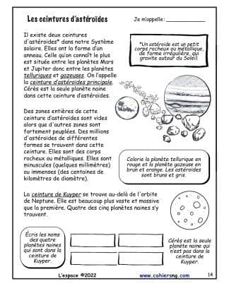 L'espace - (6e) Nouvelle série - Les astéroïdes