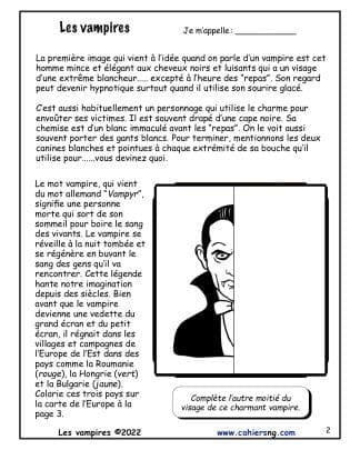 Les vampires (6e) - Historique