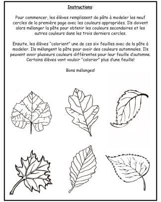 Les feuilles d'automne - Arts visuels