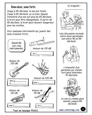Tout en musique ! (3e/4e) - Sons doux et forts
