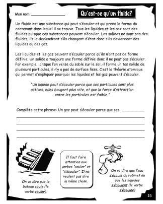 Les fluides (8e) - Qu'est-ce qu'un fluide ?