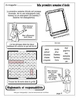 Règlements et responsabilités (1re/2e) - Mon prof