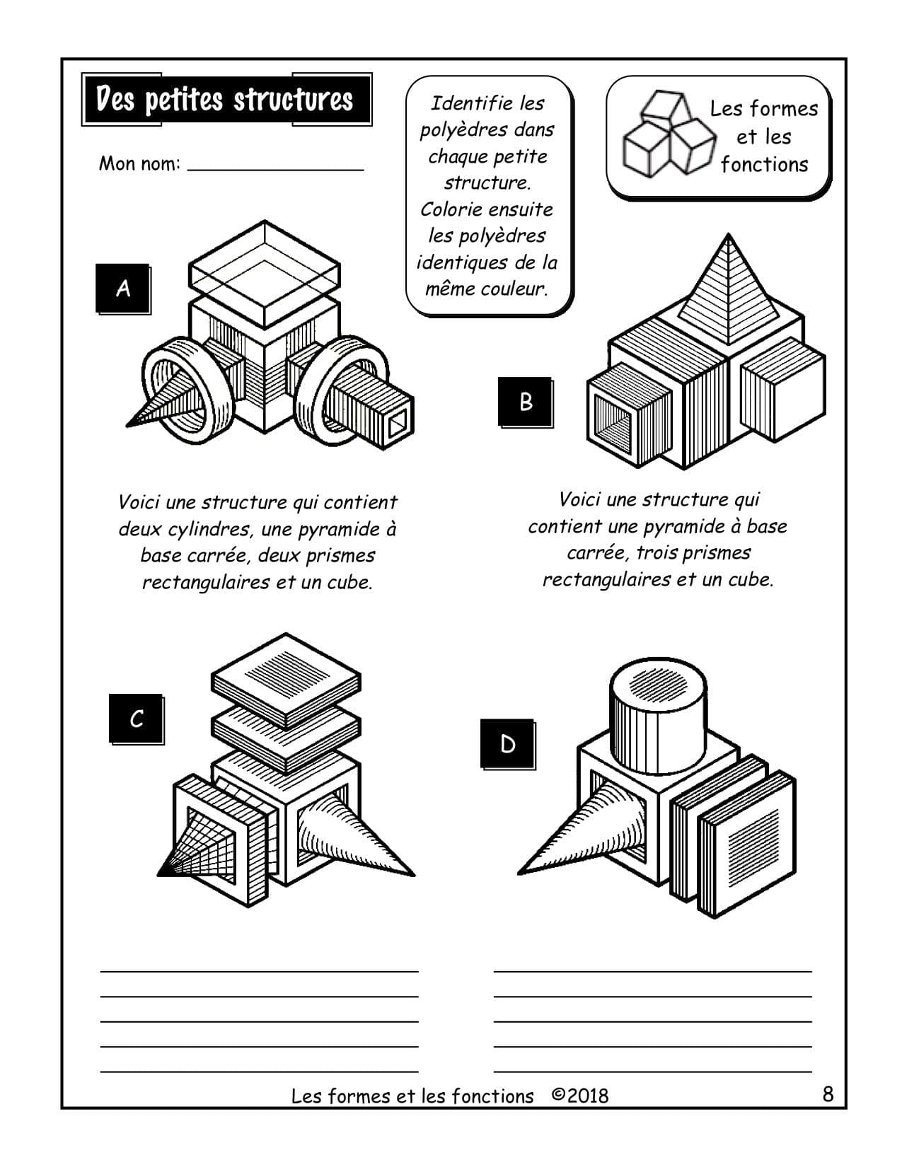Les formes et les fonctions (7e) - Petites structures
