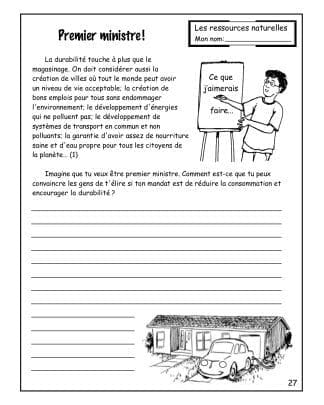 Les ressources naturelles (7e) - Premier ministre