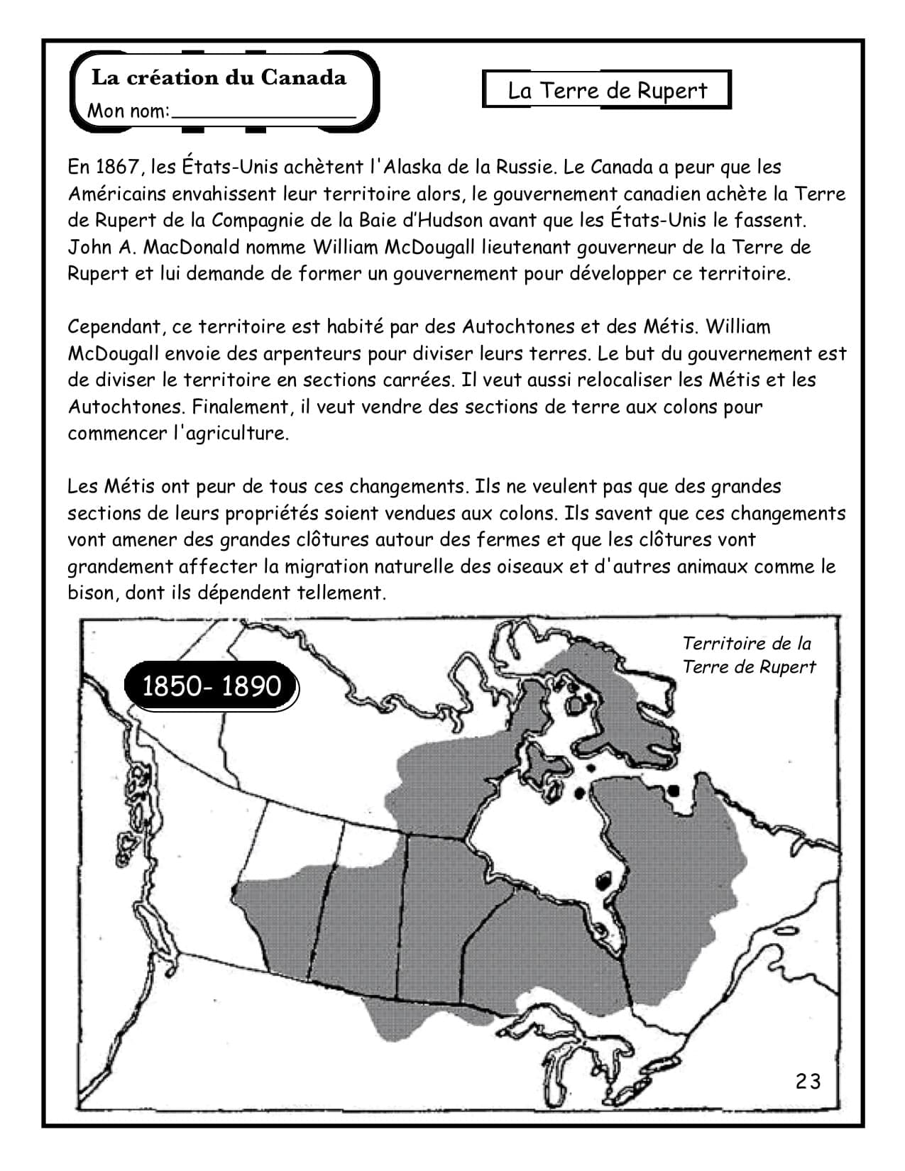 La création du Canada (1850-1890) - (8e) – Image 3