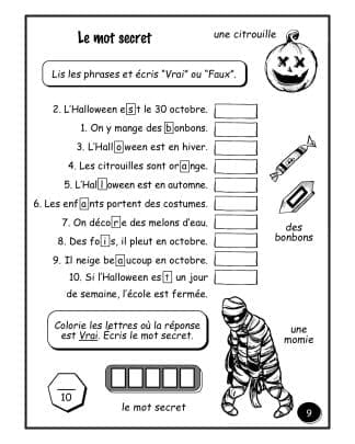 L'Halloween - (3e/4e) - Mot secret