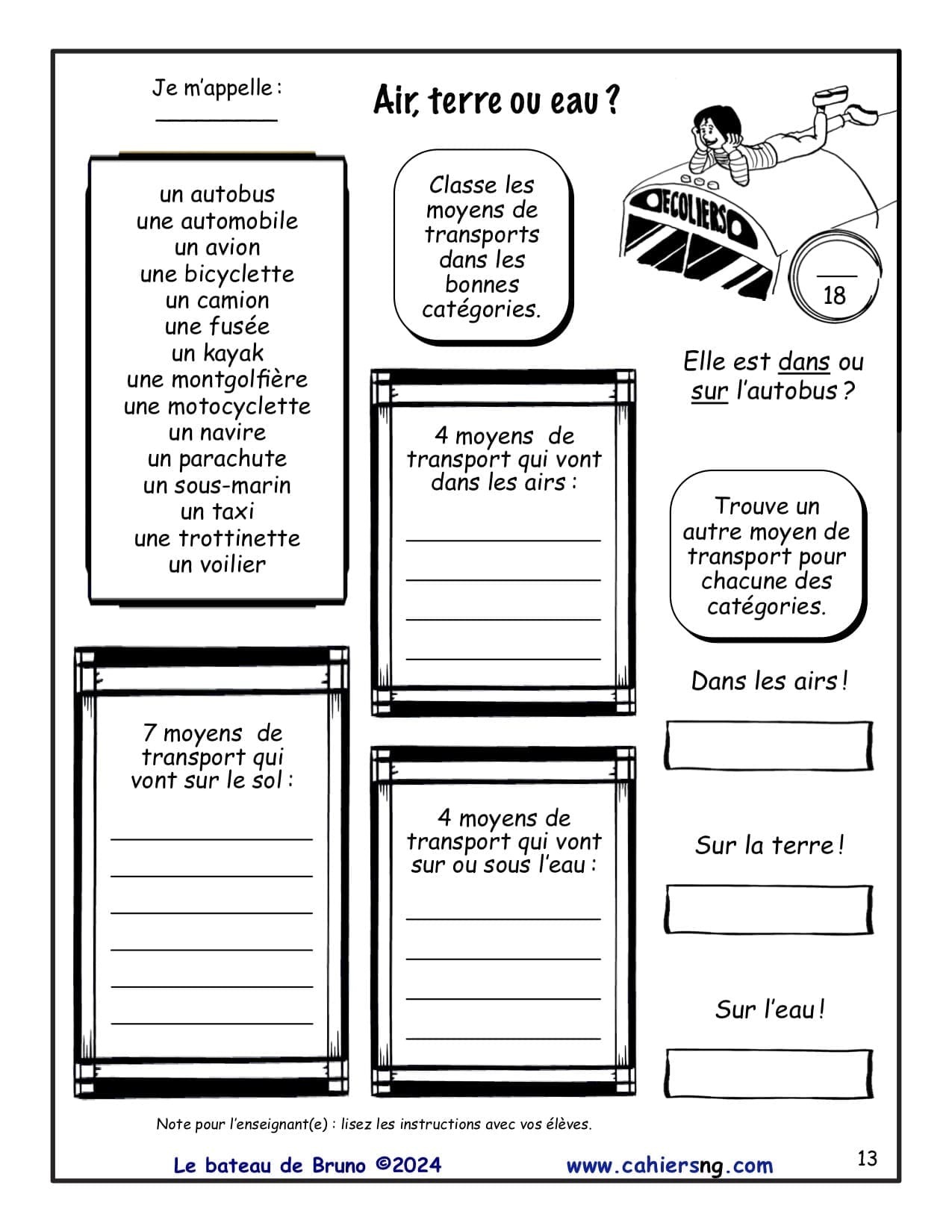 Le bateau de Bruno - (3e/4e) - NOUVEAUTÉ !! – Image 3