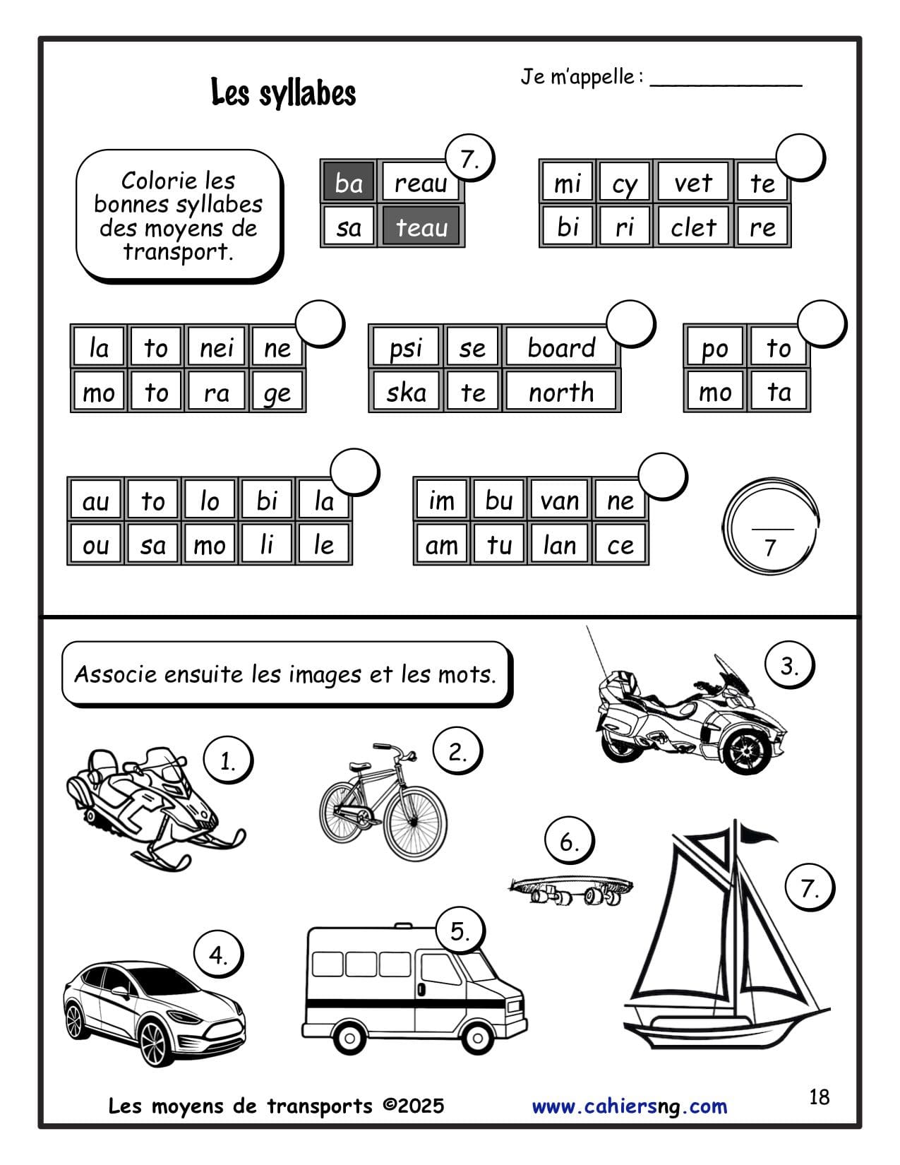 Les moyens de transport - Core French - (4e/5e)- NOUVEAUTÉ ! – Image 4