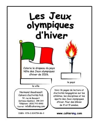 PDF - Les jeux olympiques d'hiver - (4e / 5e années) - Milan 2026