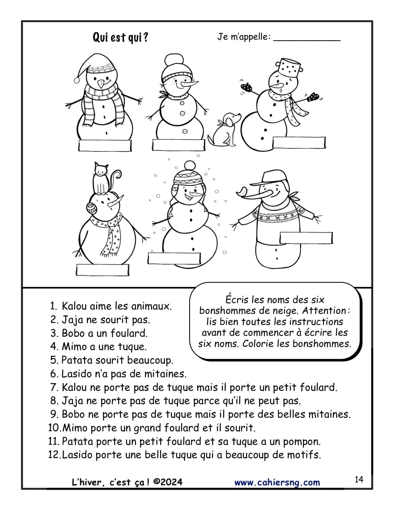 L'hiver, c'est ça ! (4e/5e) - NOUVEAUTÉ ! – Image 5